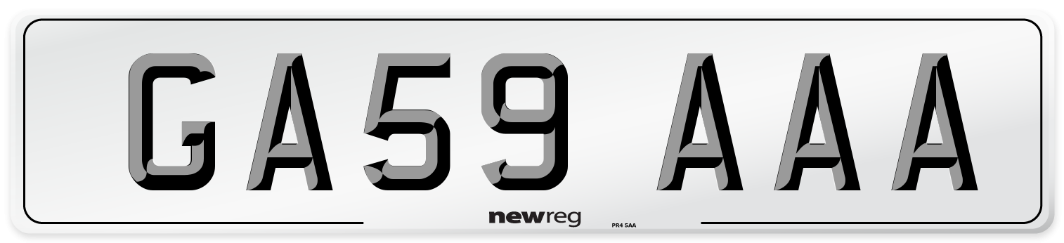 GA59 AAA Number Plate from New Reg